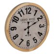 Wall Clock White Natural Wood Crystal 76 x 76 x 6 cm Online