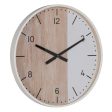 Wall Clock White Natural Wood 60 x 60 x 5,5 cm Online Sale