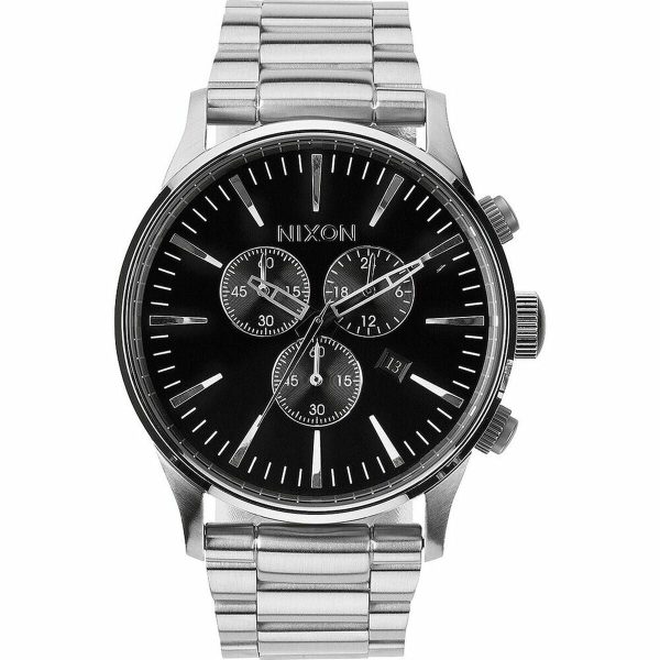 Men s Watch Nixon Sentry Chrono Silver Fashion