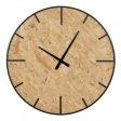 Wall Clock Black Natural PVC Iron MDF Wood 80 x 4,5 x 80 cm Discount