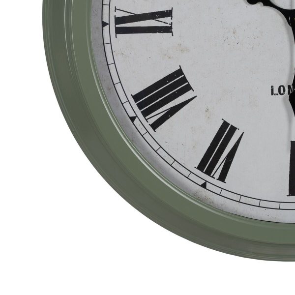 Wall Clock Green Iron 70 x 70 x 6,5 cm For Discount