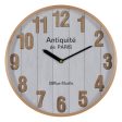 Wall Clock White Natural Wood Crystal 32 x 32 x 4,5 cm Online Sale