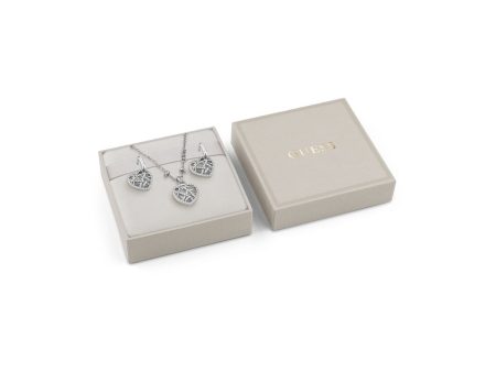 Women s necklace and matching earrings set Guess JUBS03192JWRHT-U on Sale