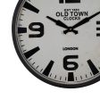 Wall Clock White Black Iron 46 x 46 x 6 cm For Cheap