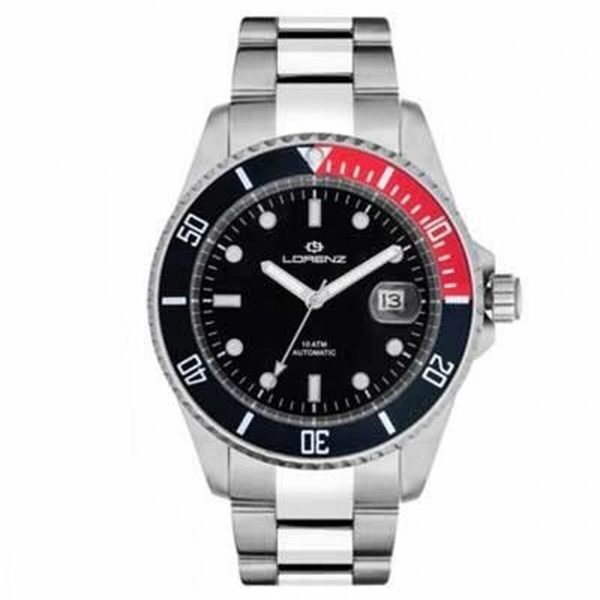 Men s Watch Lorenz 2929 Black Silver Hot on Sale