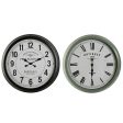 Wall Clock Home ESPRIT Black Green Metal Crystal 70 x 9 x 70 cm (2 Units) Cheap