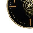 Wall Clock Black Golden Iron 46 x 7 x 46 cm Discount