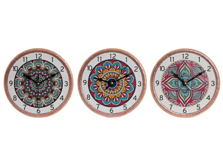 Table clock Home ESPRIT Ceramic Mandala 16 x 1 x 16 cm Online