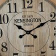 Wall Clock Natural Wood Crystal 60 x 60 x 6,5 cm Sale