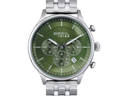 Men s Watch Breil EW0641 Green Silver Online Hot Sale