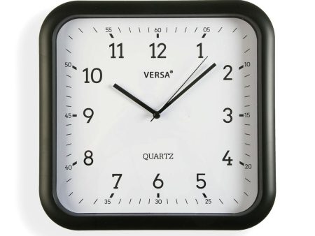 Wall Clock Versa Black Plastic Quartz 3,5 x 28,5 x 29,5 cm For Cheap