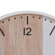 Wall Clock White Natural Wood 60 x 60 x 5,5 cm Online Sale