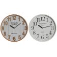 Wall Clock Home ESPRIT White Crystal MDF Wood 32 x 4,5 x 32 cm (2 Units) Online