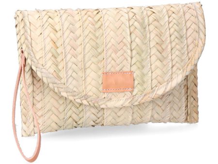 Women s Purse EDM Valle-2 Palm leaf With lid For Discount