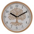 Wall Clock Tree White Natural Wood Crystal 22 x 22 x 4,5 cm Online now