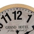 Wall Clock White Natural Wood Crystal 76 x 76 x 6 cm Online