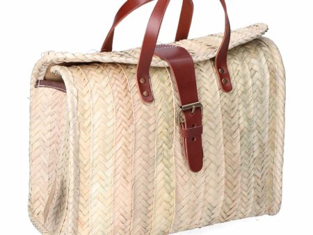 Briefcase EDM Milan Palm leaf Buckle Leather 32 x 26 cm Fashion