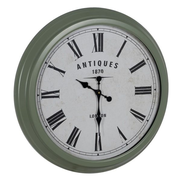 Wall Clock Green Iron 70 x 70 x 6,5 cm For Discount