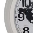 Wall Clock World Map White Black Iron 70 x 70 x 6,5 cm Fashion