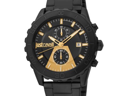 Men s Watch Just Cavalli YOUNG Black (Ø 45 mm) For Sale