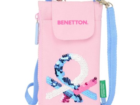 Purse Benetton Pink Mobile Bag Pink on Sale