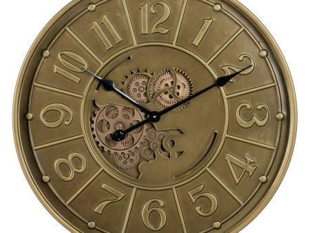 Wall Clock Golden Iron 60 x 8 x 60 cm Discount