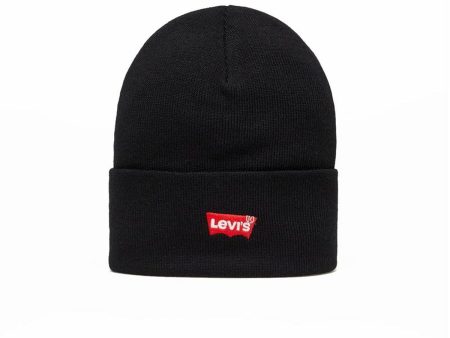 Sports Hat Levi s Batwing Embroidered Beanie Black One size For Sale