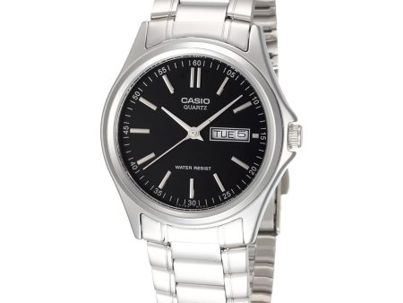 Unisex Watch Casio DATE Black Silver (Ø 35 mm) Supply