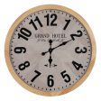 Wall Clock White Natural Wood Crystal 76 x 76 x 6 cm Online