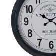 Wall Clock White Black Iron 70 x 70 x 6,5 cm Supply