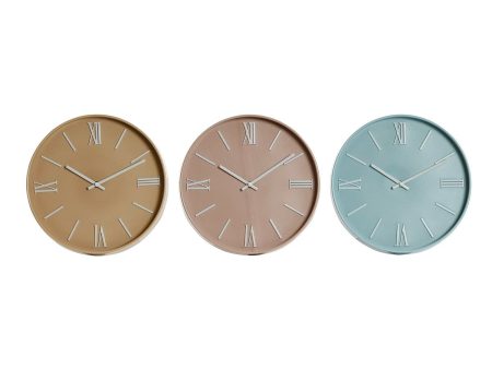 Wall Clock Home ESPRIT Blue Pink Mustard PVC 30 x 4 x 30 cm (3 Units) Online