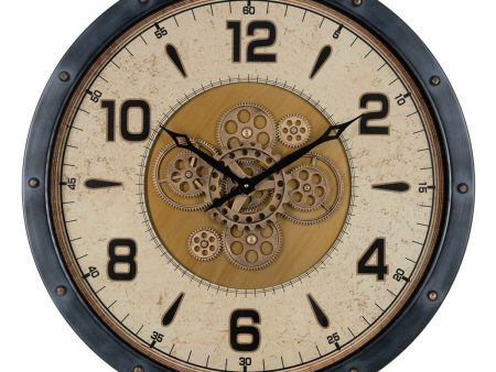 Wall Clock Black Golden Crystal Iron 72 x 9 x 72 cm (3 Units) Sale