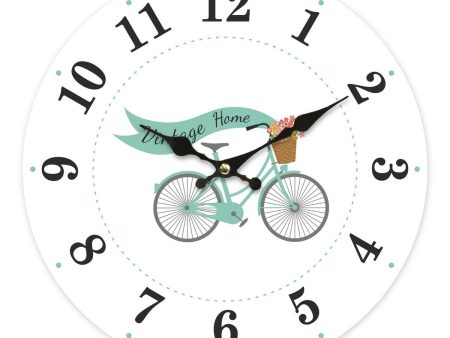 Wall Clock Versa Bicycle Wood 4 x 30 x 30 cm Discount