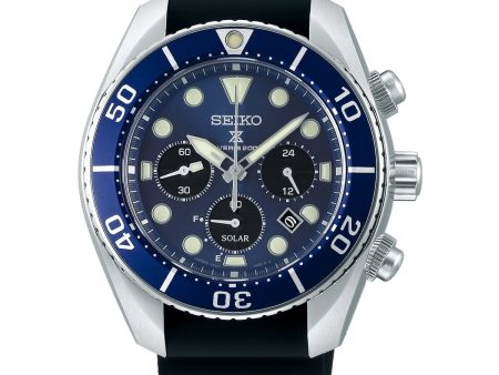 Men s Watch Seiko PROSPEX DIVERS SOLAR Black (Ø 44,5 mm) For Discount