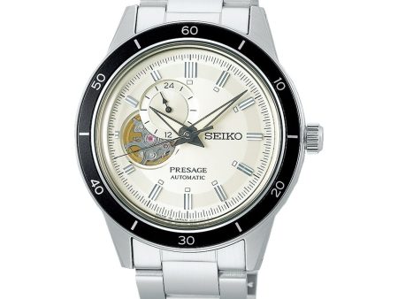 Men s Watch Seiko AUTOMATIC SKELETON Silver (Ø 41 mm) For Discount