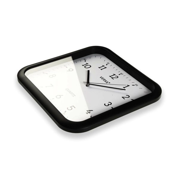 Wall Clock Versa Black Plastic Quartz 3,5 x 28,5 x 29,5 cm For Cheap