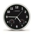 Wall Clock Esperanza EHC016K Black Glass Plastic 25 cm Online Hot Sale