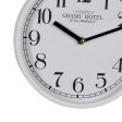 Wall Clock White Wood Crystal 22 x 22 x 4,5 cm Supply