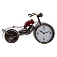 Table clock Home ESPRIT Red Metal Crystal MDF Wood Motorbike Vintage 32,5 x 10 x 18 cm Online Sale