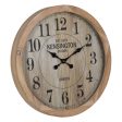 Wall Clock Natural Wood Crystal 60 x 60 x 6,5 cm Sale