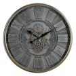 Wall Clock Grey Crystal Iron 69,5 x 9 x 69,5 cm (3 Units) Supply