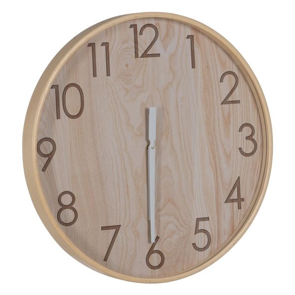 Wall Clock Natural Wood 60 x 60 x 5,5 cm For Discount