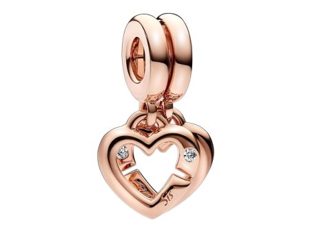 Woman s charm link Pandora LINKED SISTER HEARTS For Discount