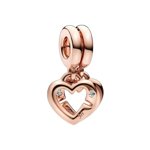 Woman s charm link Pandora LINKED SISTER HEARTS For Discount