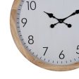 Wall Clock White Wood 60 x 60 x 6,5 cm Discount