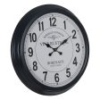 Wall Clock White Black Iron 70 x 70 x 6,5 cm Supply