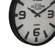 Wall Clock White Black Iron 46 x 46 x 6 cm For Cheap