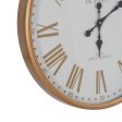 Wall Clock White Natural Iron 60 x 60 x 6 cm Online Sale