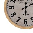 Wall Clock White Natural Wood Crystal 76 x 76 x 6 cm Online