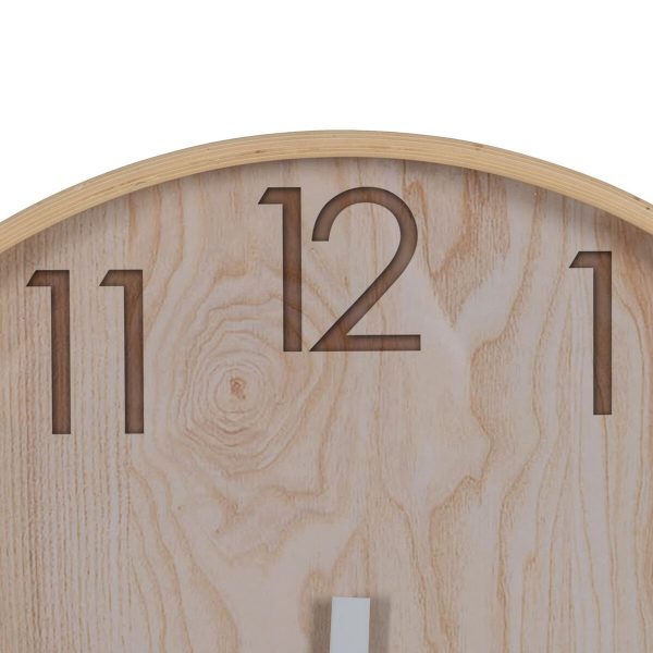 Wall Clock Natural Wood 60 x 60 x 5,5 cm For Discount